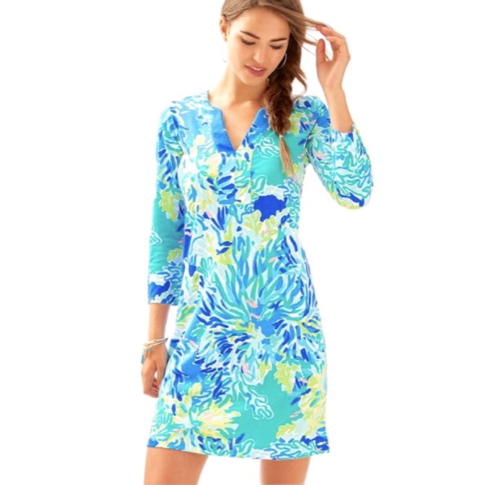 Lilly Pulitzer Riva Dress Brilliant Blue Wade and Sea - Picture 1 of 2